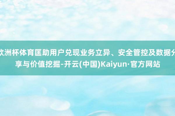 欧洲杯体育匡助用户兑现业务立异、安全管控及数据分享与价值挖掘-开云(中国)Kaiyun·官方网站