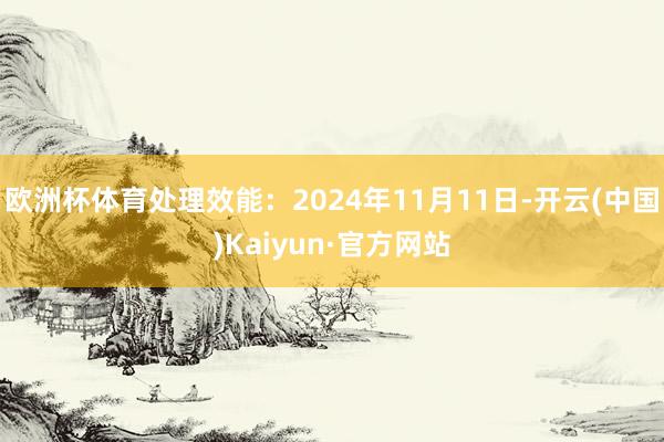 欧洲杯体育处理效能：2024年11月11日-开云(中国)Kaiyun·官方网站