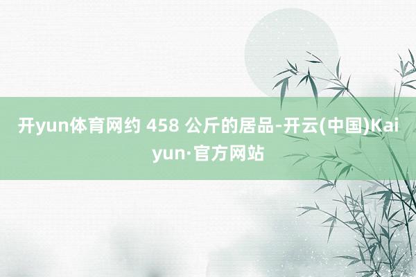 开yun体育网约 458 公斤的居品-开云(中国)Kaiyun·官方网站