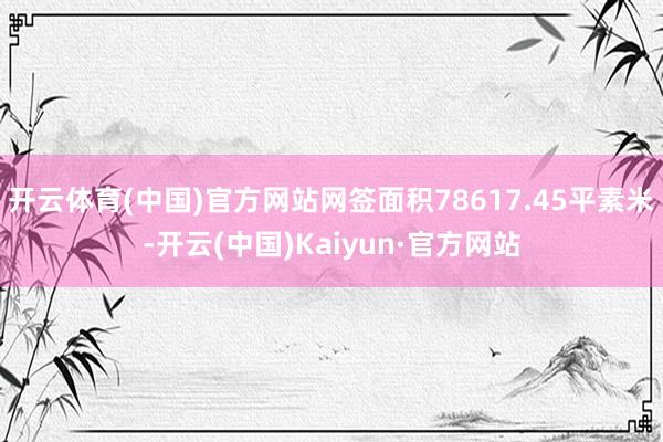开云体育(中国)官方网站网签面积78617.45平素米-开云(中国)Kaiyun·官方网站
